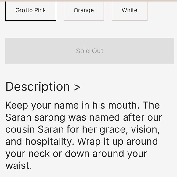 Liberty & Justice Saran Sarong Cover Up in Grotto Pink Print NWT - Picture 6 of 7